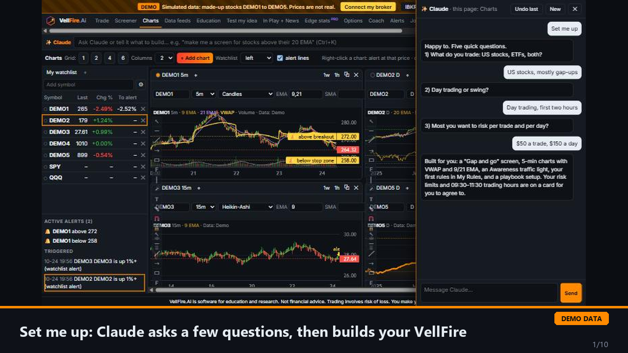 VellFire trade screen